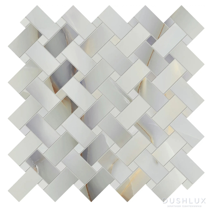 Фото Emilceramica Tele DI Marmo Pure Onyx Керамогранит 30x30x0,95см, универсальная, глазурованный, цвет: Intreci Onyx Turchese Silktech