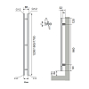 Neoinox Verto Полотенцесушитель 150x8.5см, водяной для ГВС, цвет: хром