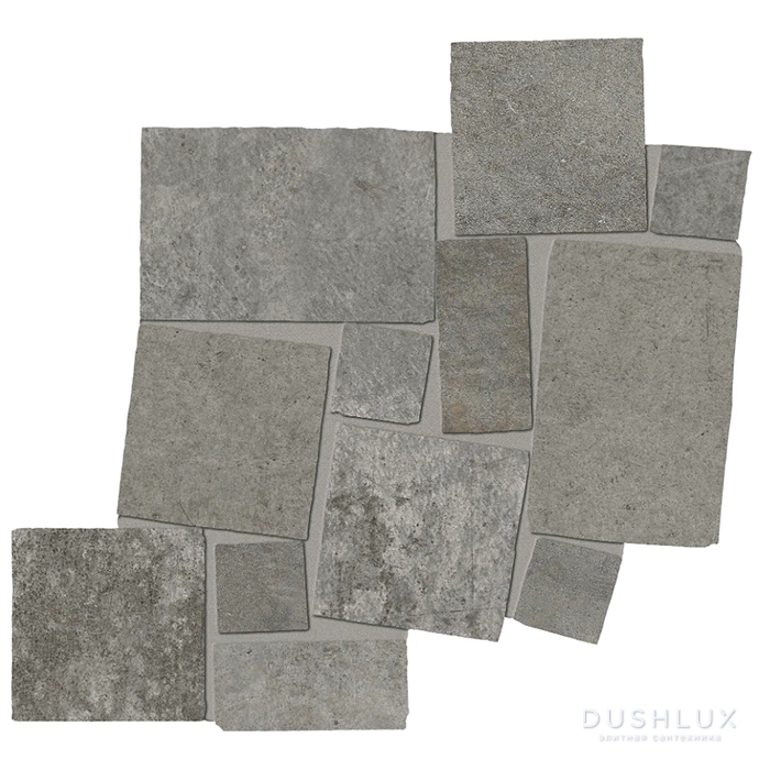 Фото Emilceramica Fabrika Керамогранит 34.1x34.3x0,85см, универсальный, глазурованный, цвет: Mosaico blokko dark grey silktech