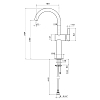 Newform Blink Смеситель для раковины, 1 отв., высокий, цвет: PVD copper bronze