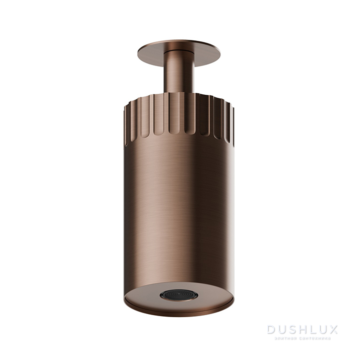 Фото Newform Ionika wellness Потолочный душ 10см, с ламинарной струей, цвет: PVD brushed copper bronze