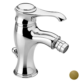 Emmevi Tiffany Смеситель для биде, на 1 отв., с донным клапаном, цвет: бронза