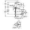 Grohe Eurostyle 2015 Смеситель для биде, на 1 отв., излив: 11см., с донным клапаном, цвет: белый