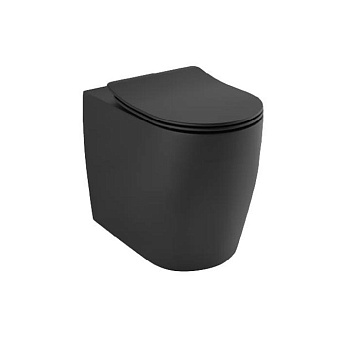 Kludi Resa R Унитаз напольный 55x36см, безободковый, spiralflush, цвет: черный матовый