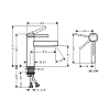 Hansgrohe Finoris Смеситель для раковины, 1 отв., с донным клапаном Push-Open, цвет: хром