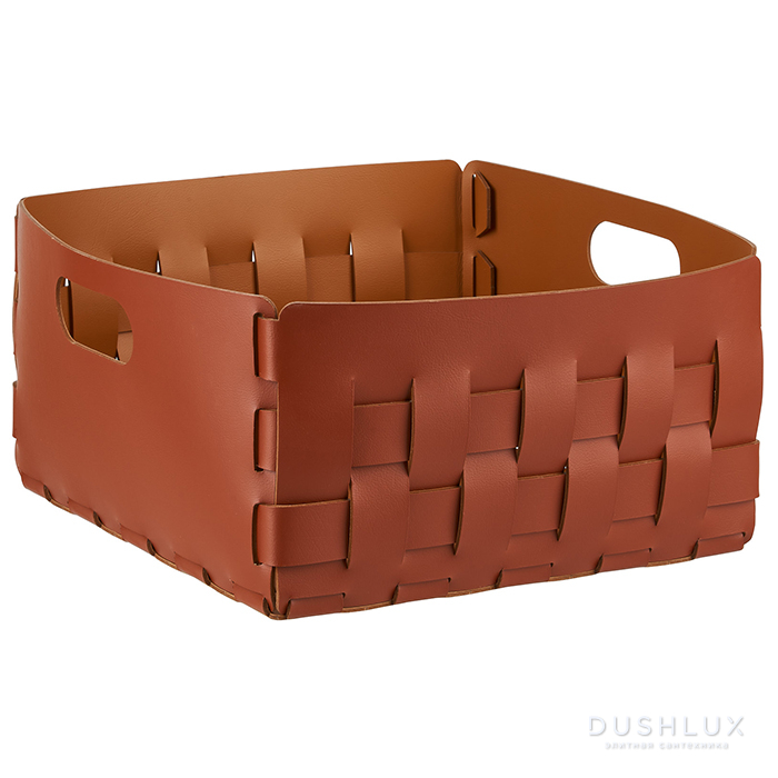 ADJ Корзинка Bottega, 35x35xH20 см., цвет: бордо/коньяк