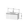 Duravit D-Neo Тумбочка подвесная 98.4x44x45.2 см, раковина, 1 ящик, цвет: белый высокоглянцевый