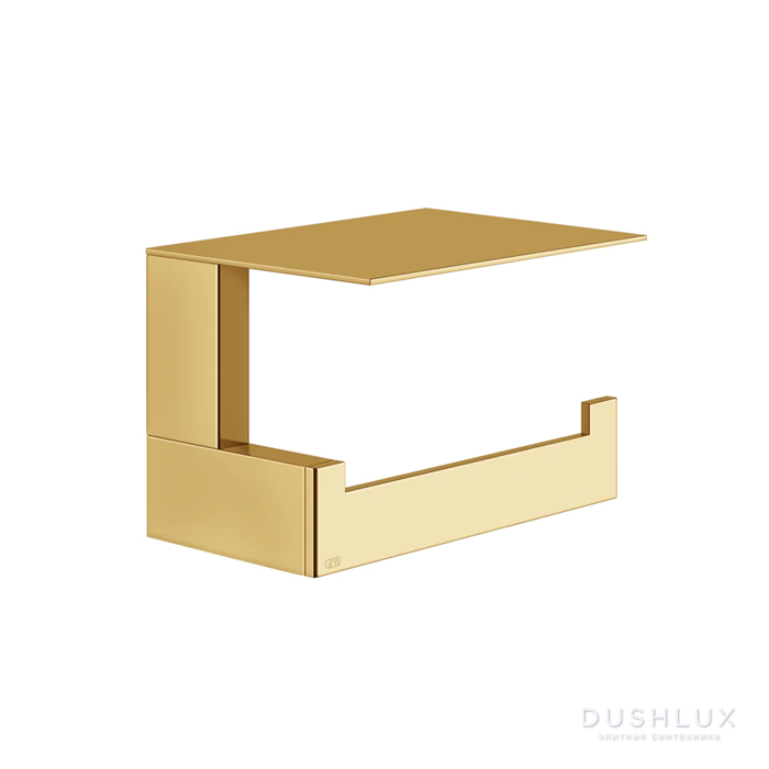Фото Gessi Rettangolo Держатель для туалетной бумаги с крышкой, цвет: Gold CCP