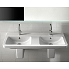 Hatria Erika PRO Q Раковина двойная 120x45см, подвесная, с 1 отверстие, цвет: белый