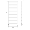 Secado Комано Grado Полотенцесушитель 40x120 см, электрический, цвет: черный матовый