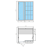 Effegibi Yoku H Shelf Хаммам 174x170h214см, пристенная, цвет: на выбор