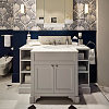 Devon&Devon Flair Тумба под раковину 128x102см., со столешницей из мрамора Calacatta Borghini и раковиной White50, цвет: Off White