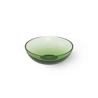 Dea Design Washbasins Раковина 30x30x16см., накладная, без отв., Glasstech, прозрачная смола, цвет: Emerald R3