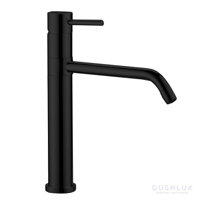 Фото Fima Carlo Frattini Kitchen Смеситель для кухни, на 1 отв., Spillo Up, цвет: черный матовый
