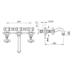 Nicolazzi Dames Anglaises Смеситель для раковины, настенный, цвет: Bronze Plated