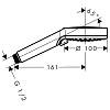 Hansgrohe Crometta Vario Ручной душ d100мм, 2jet (Rain, IntenseRain), цвет: белый/хром