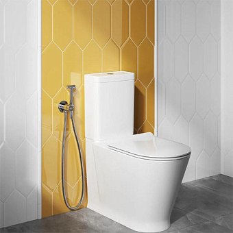 Kerama Marazzi Plaza Modern Унитаз-моноблок 35x70см., безободковый, цвет: белый глянцевый