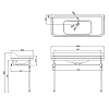 Burlington Edwardian Раковина Edwardian 120 см, 3 отв., цвет: черный