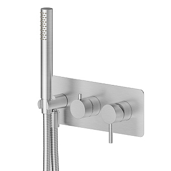 Newform X-Steel 316 Смеситель для душа, встраиваемый, с ручным душем, цвет: нержавеющая сталь