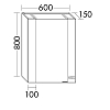 Burgbad RL40 Зеркальный шкаф 60x15x80см., 1 зерк. дверь с обоих сторон, 2 стеклянные полки,версия левая, Smart-Home-System, 2 розетки