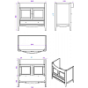 TW Veronica, База с раковиной Simas AR864bi*1 90х56см, напольная, с 1отв., 2 распашные дверки+1 выдв.ящик,  доводч. Blum, ручки: Riflesso бронза, цвет: TORTORA