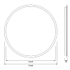 CEA Design ABACO Зеркало 68см., подвесное, круглое, с белой LED подсветкой 3000K, цвет: нержавеющая сталь