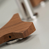 CEA Design ZIQQ Смеситель для раковины, 3 отв., с поворотным изливом, цвет: полированная сталь/Canaletto Walnut