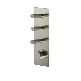 TREEMME 22mm Термостат для душа встраиваемый, 3 потребителя, цвет: нержавеющая сталь
