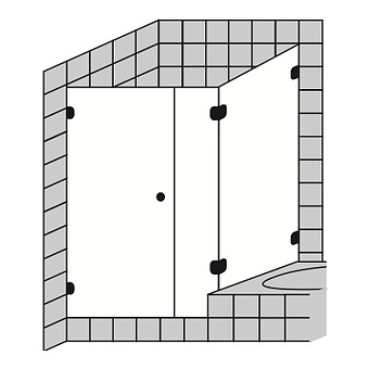Sprinz BS-Dusche Душевое ограждение 80x80x190см.