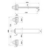 Newform Ionika bagno Смеситель для раковины, встраиваемый, внешняя часть, излив 233мм, цвет: хром