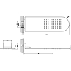 Gessi Shower316 Душевая головка для настенного крепления 62х20см, цвет: Black XL