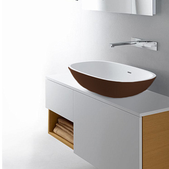 Falper Scoop Раковина 65х39х15.5 см, без отв., накладная, цвет: Corten