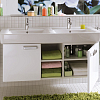 Geberit Renova Nr.1 Plan Раковина 130x48см., подвесная, без отв., двойная, цвет: белый