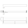 Decor Walther Brick DA60 Душевая полка 60x9см, акриловое белое стекло, подвесная, цвет: никель сатинированный