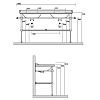 Kerasan Waldorf Консоль с раковиной 150x55см, на 1 отв, цвет: oro