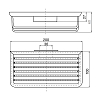 EMCO System2 Полочка-решетка, съемная, 200x100x60мм, подвесная, цвет: хром