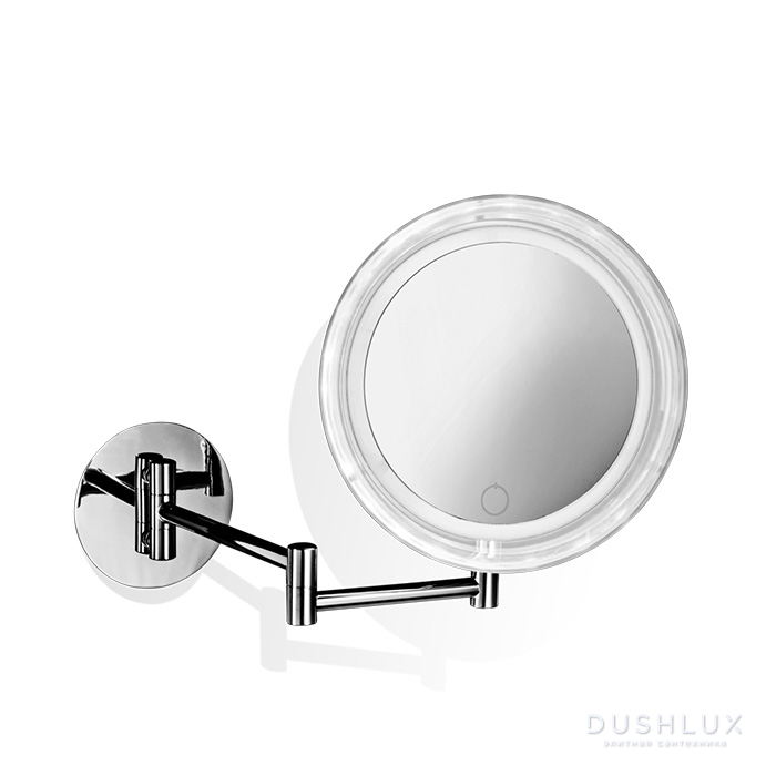 Фото Decor Walther BS 17 Touch Косметическое зеркало 20см, подвесное, увел. 5x, сенсорный вкл., подсветка LED, цвет: хром