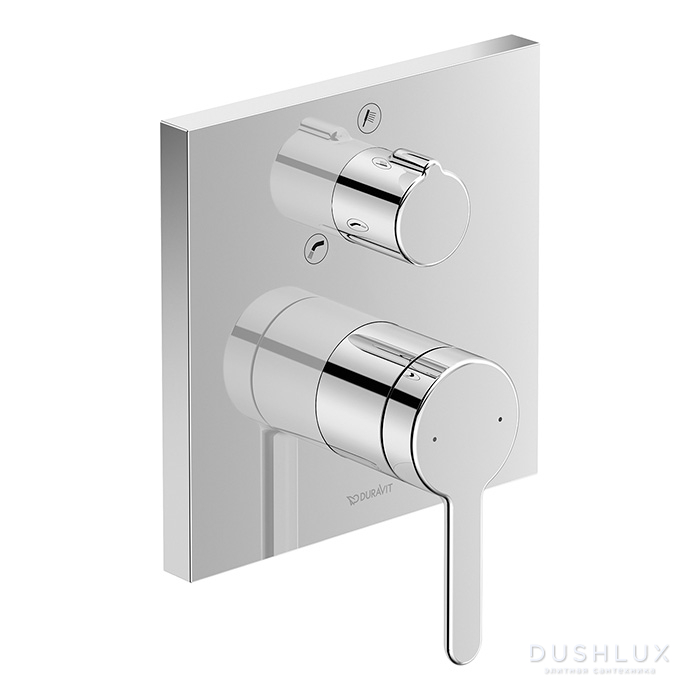 Фото Duravit C.1 Смеситель для ванны, встраиваемый, с переключателем и обратным клапаном, цвет: хром
