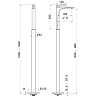 Newform Delta Zero Смеситель для раковины, напольный, цвет: PVD copper bronze