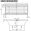 Villeroy&Boch Squaro Edge 12 Ванна 180х80х45см., встраиваемая, прямоугольная, цвет: белый
