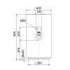 Salini Armonia 01 Раковина напольная 45x45x85см, материал: S-Sense, слив в стену, цвет: белый глянцевый