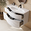 Kerama Marazzi Riva Тумба 100см., подвесная, с раковиной, правая, цвет: белый матовый