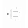 Grohe Rainshower Держатель для ручного душа, настенный, квадратный, цвет: хром