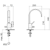 Dornbracht MEM Смеситель для раковины, на 1 отв., цвет: Dark Platinum matt