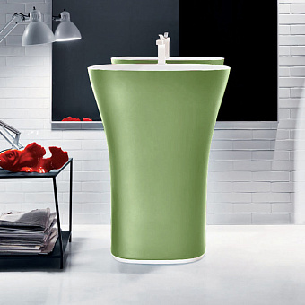Falper Scoop Раковина 66х49х87 см, 1 отв., напольная, цвет: зеленый
