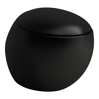 Laufen Alessi One Унитаз 58.5x39x35.5см., подвесной, безободковый, LCC, цвет: черный матовый