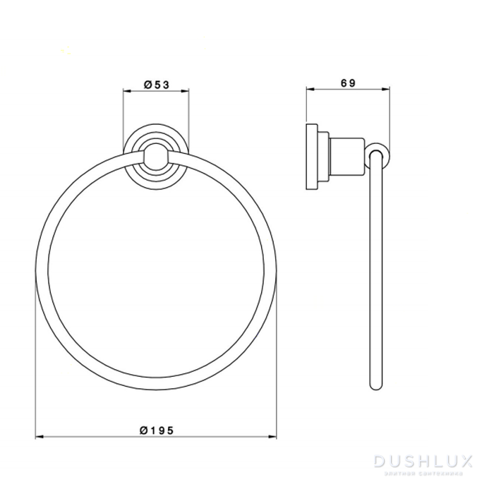 Nicolazzi Accessori Полотенцедержатель кольцо 19.5см., подвесной, цвет ...