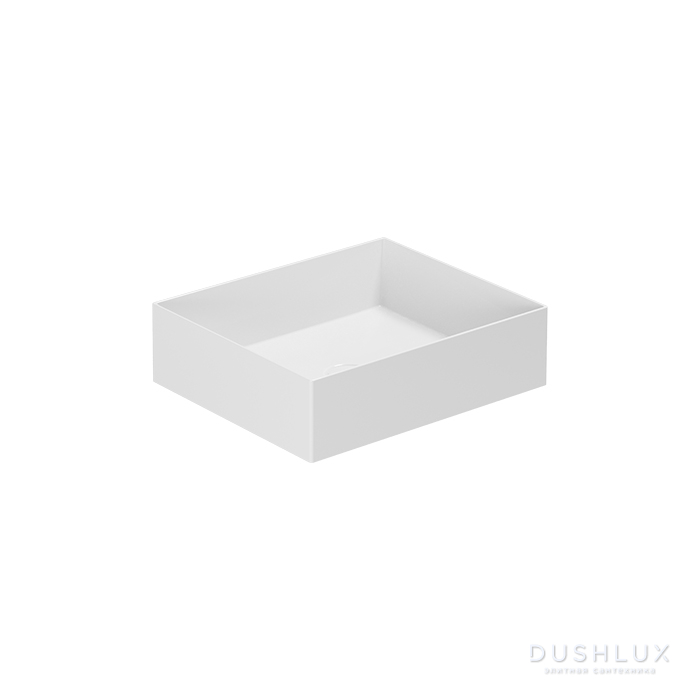 Фото AZZURRA ELEGANCE Squared Раковина 45х38х15 см, без отв., подвесная/накладная, цвет: белый