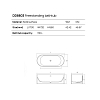 Dea Design Stripes Ванна 170x72x56см., отдельностоящая, Solid Surface, цвет: White №18