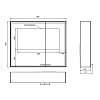 EMCO Prestige2 Зеркальный шкаф 63.9x78.7см., настенный, LED-подсветка, 2 двери, 2 полки, розетка, левый, с EMCO light system